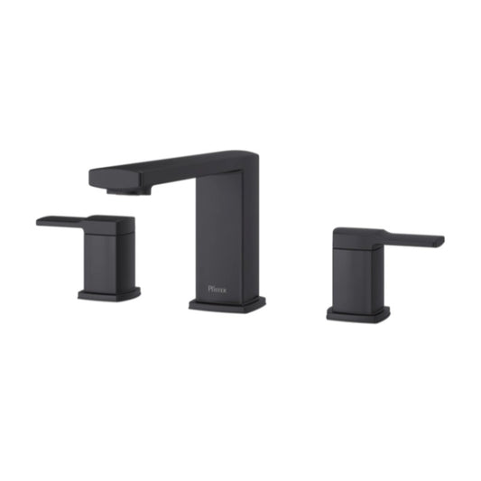 Deckard Two-Handle Roman Bathtub Faucet in Matte Black