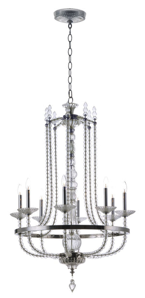 Paris 31.5' 8 Light Single-Tier Chandelier in Polished Nickel