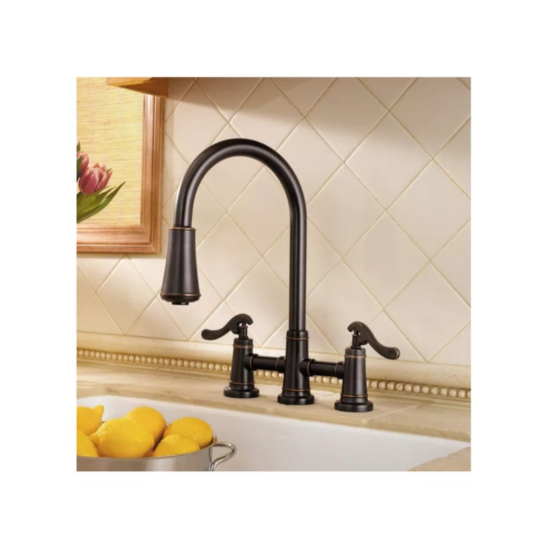 Ashfield Pull-Down Kitchen Faucet in Tuscan Bronze