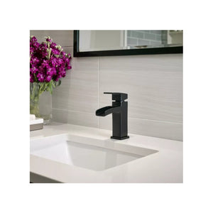 Kenzo Single-Handle Waterfall Bathroom Faucet in Matte Black