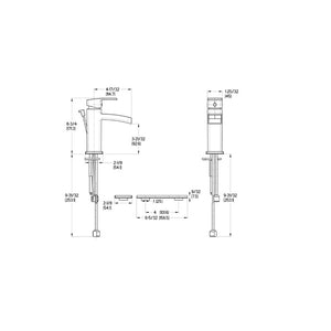 Kenzo Single-Handle Waterfall Bathroom Faucet in Matte Black