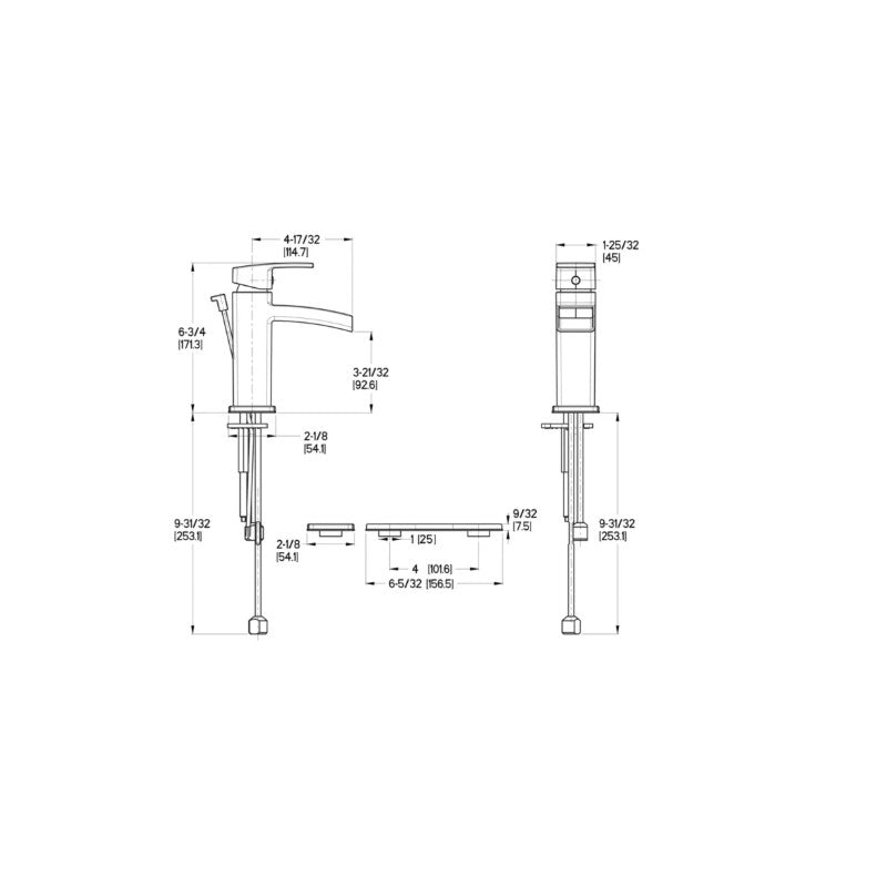 Kenzo Single-Handle Waterfall Bathroom Faucet in Matte Black