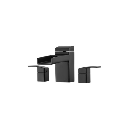 Kenzo Two-Handle Waterfall Roman Bathtub Faucet in Matte Black