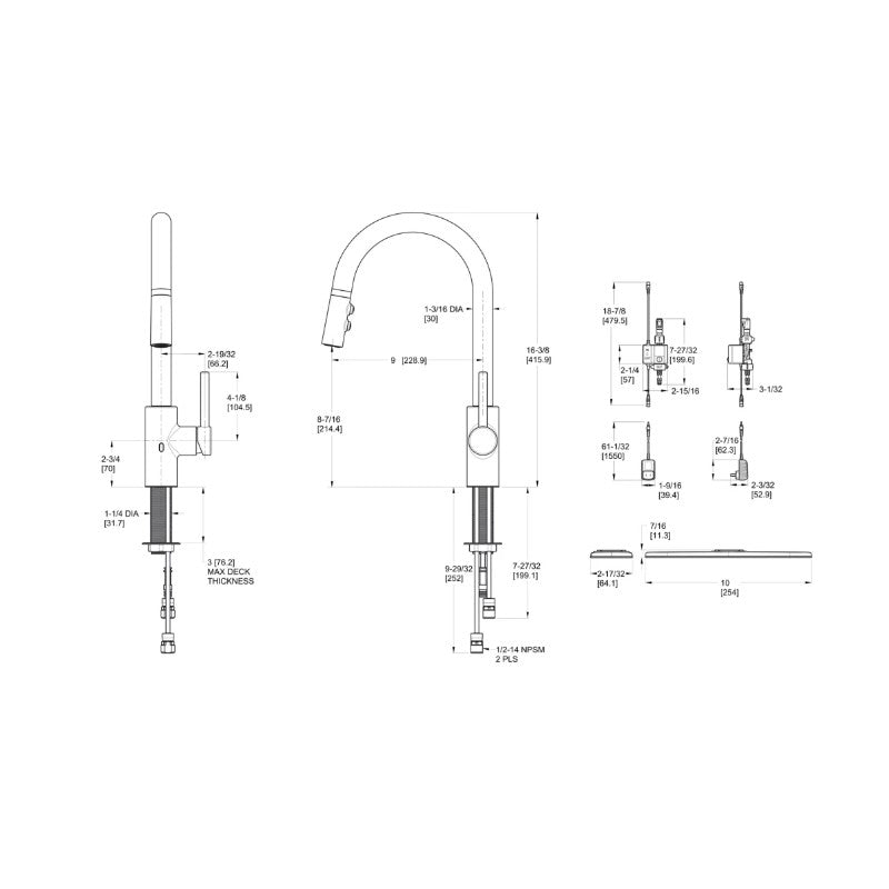 Stellen Touchless Pull-Down Kitchen Faucet in Matte Black