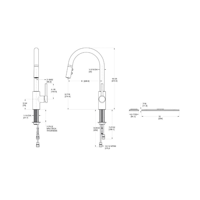 Stellen Pull-Down Kitchen Faucet in Polished Chrome