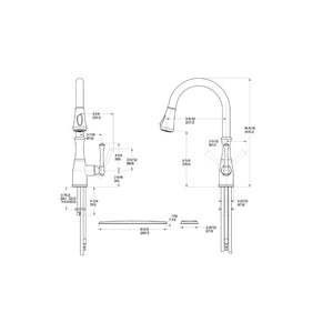Wheaton Single-Handle Pull-Down Kitchen Faucet in Polished Chrome