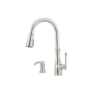 Wheaton Single-Handle Pull-Down Kitchen Faucet in Stainless Steel