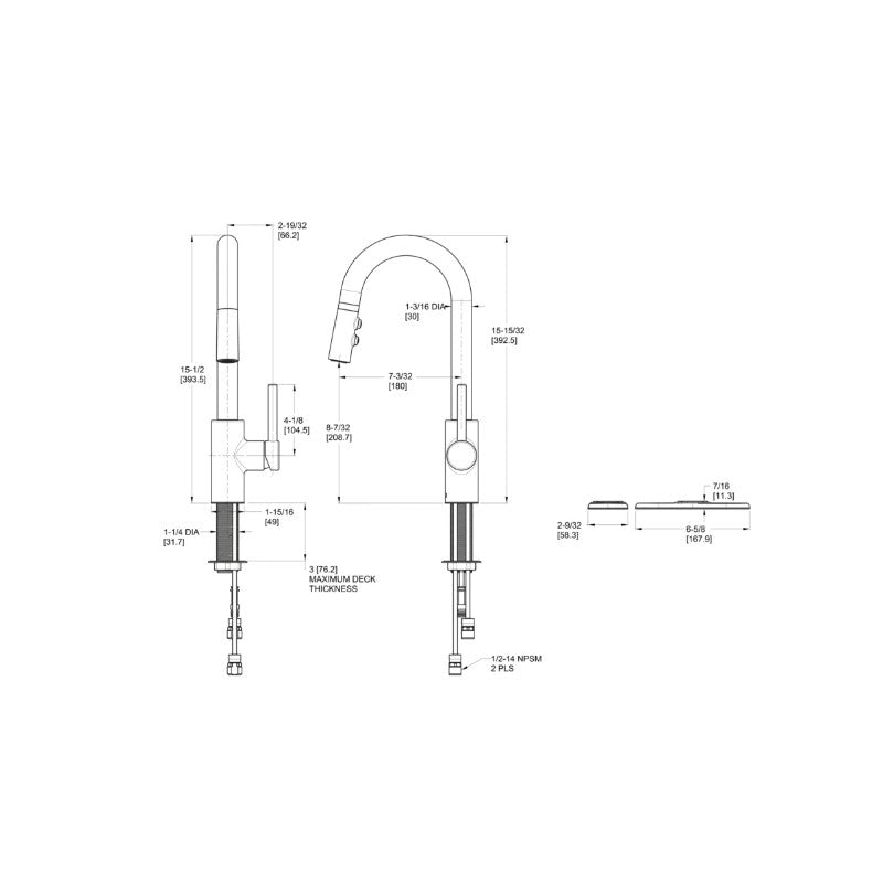 Stellen Bar Kitchen Faucet in Stainless Steel