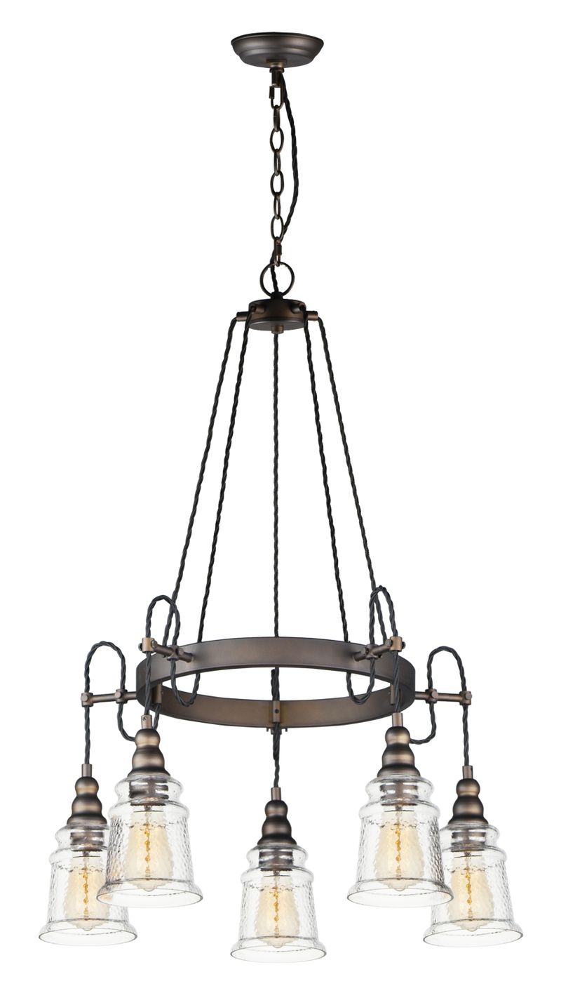 Revival 26.5' 5 Light Single-Tier Chandelier in Oil Rubbed Bronze