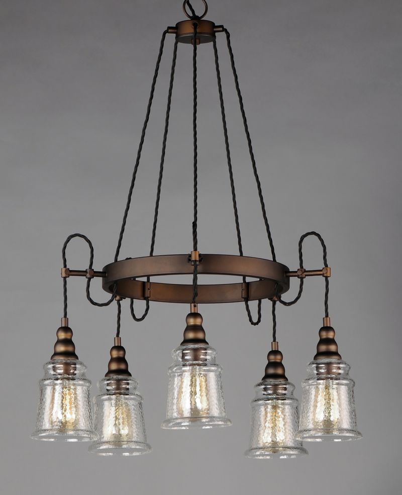 Revival 26.5' 5 Light Single-Tier Chandelier in Oil Rubbed Bronze