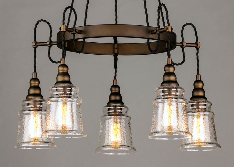 Revival 26.5' 5 Light Single-Tier Chandelier in Oil Rubbed Bronze