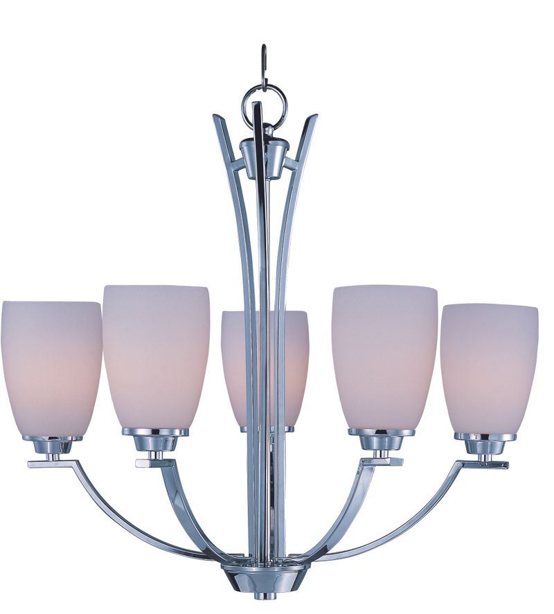 Rocco 24' 5 Light Single-Tier Chandelier in Polished Chrome