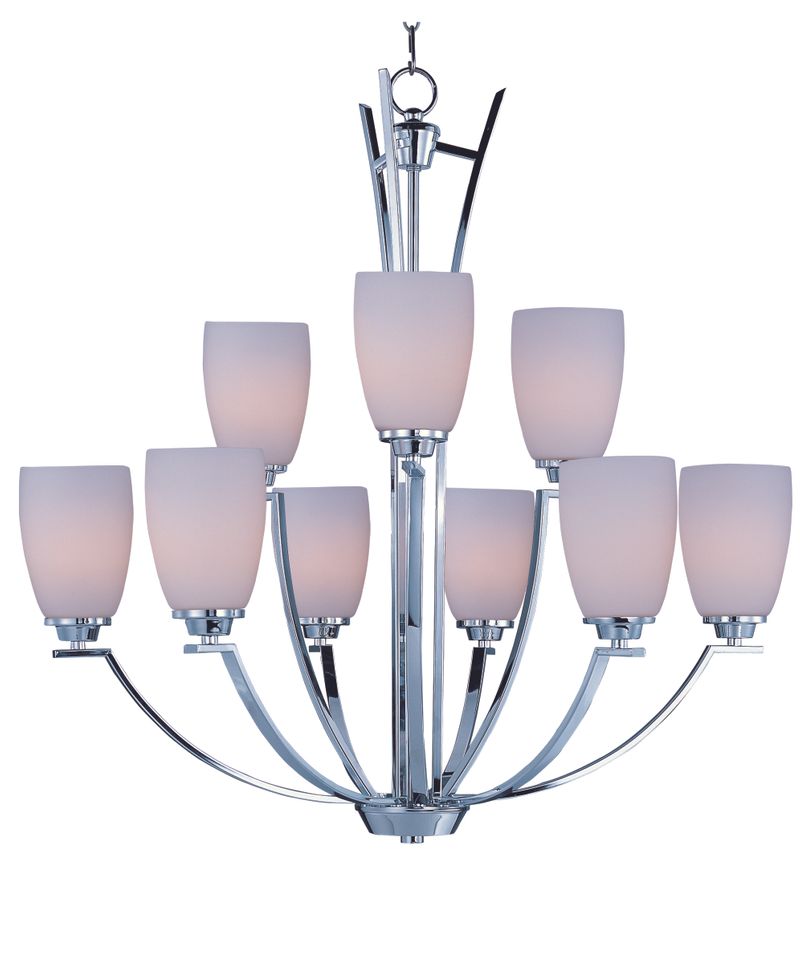 Rocco 32' 9 Light Multi-Tier Chandelier in Polished Chrome