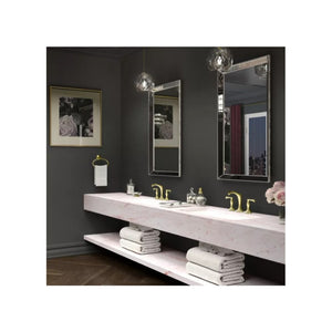 Rhen Widespread Two-Handle Bathroom Faucet in Brushed Gold