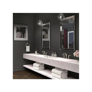 Rhen Widespread Two-Handle Bathroom Faucet in Brushed Nickel