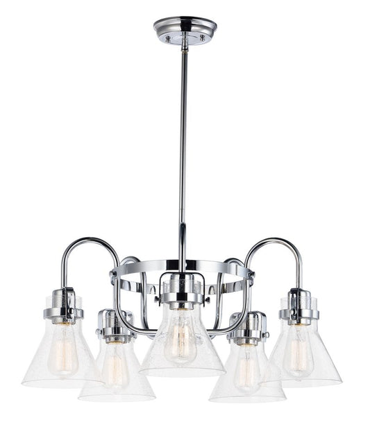 Seafarer 10.75" Chandelier with 5 Lights with bulbs included - Polished Chrome