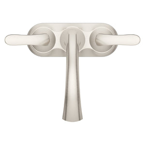 Weller Centerset Two-Handle Bathroom Faucet in Brushed Nickel
