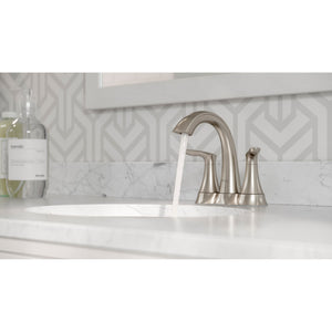 Weller Centerset Two-Handle Bathroom Faucet in Brushed Nickel