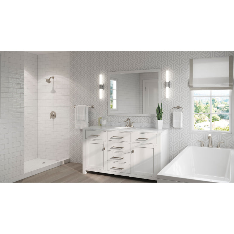 Weller Centerset Two-Handle Bathroom Faucet in Brushed Nickel