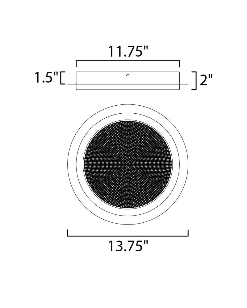 Sparkler 13.75' Single Light Flush Mount in Polished Chrome