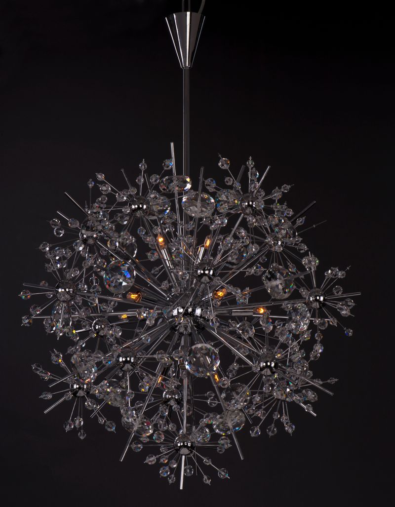 Starfire 22' 1 Single Light Single-Tier Chandelier in Polished Chrome