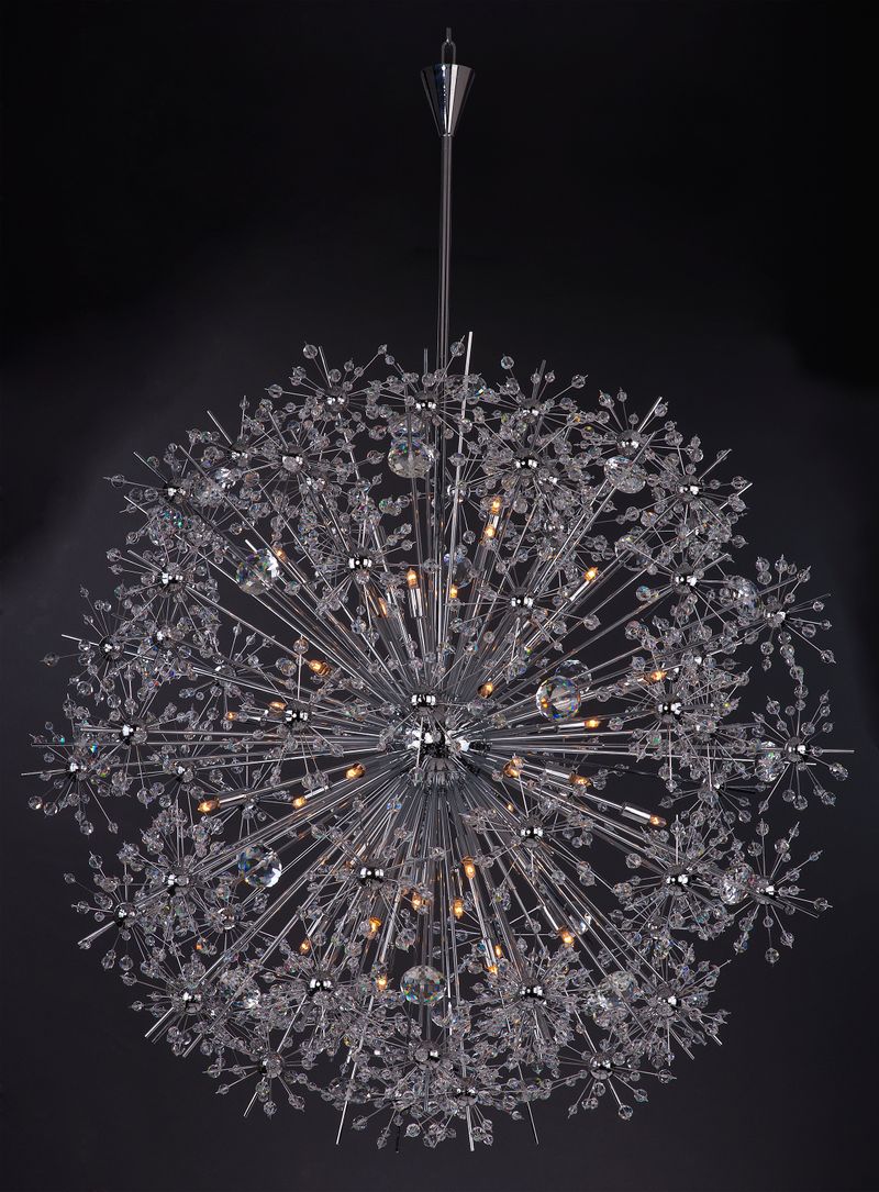 Starfire 44' 40 Light Single-Tier Chandelier in Polished Chrome