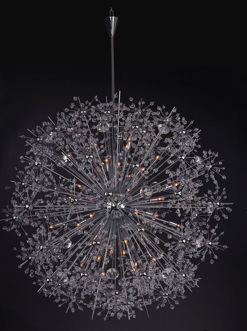 Starfire 44' 40 Light Single-Tier Chandelier in Polished Chrome
