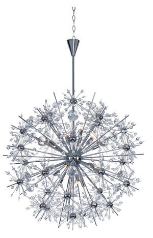 Starfire 32' 18 Light Single-Tier Chandelier in Polished Chrome