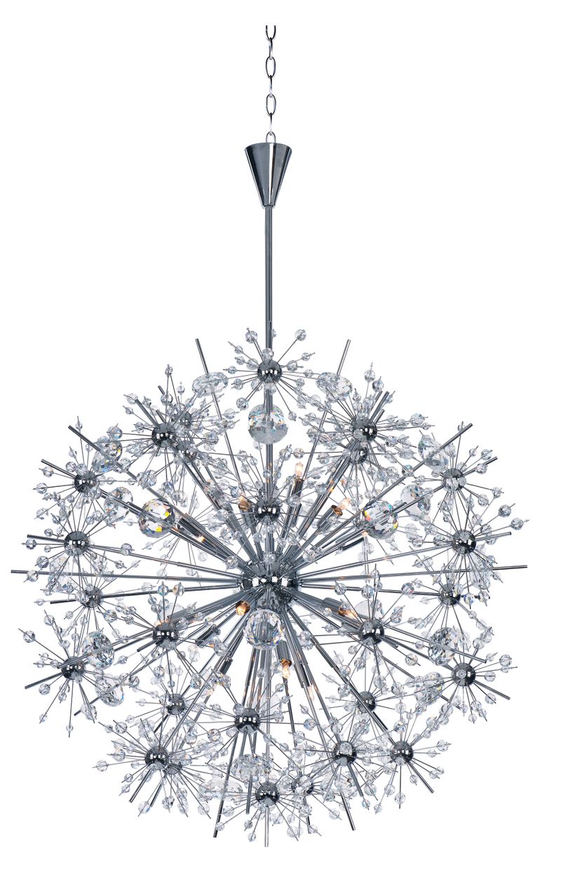 Starfire 32' 18 Light Single-Tier Chandelier in Polished Chrome