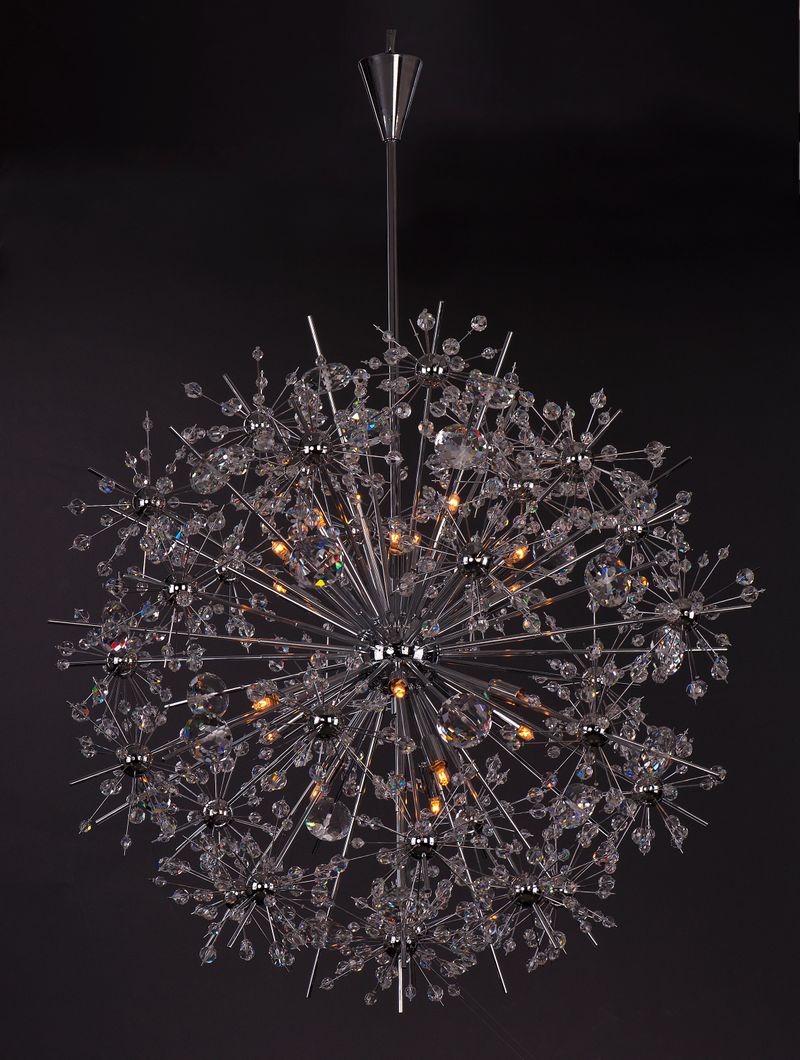 Starfire 32' 18 Light Single-Tier Chandelier in Polished Chrome