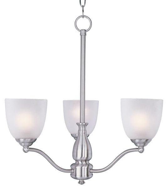Stefan 21" 3 Light Single-Tier Chandelier in Satin Nickel
