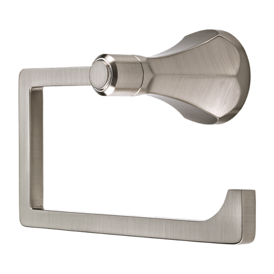 Arterra 6.41" Square J-Hook Towel Ring in Brushed Nickel