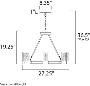 Sync 27.25' 12 Light Single-Tier Chandelier in Polished Chrome