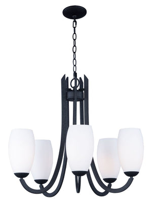 Taylor 27.5' 5 Light Chandelier in Textured Black