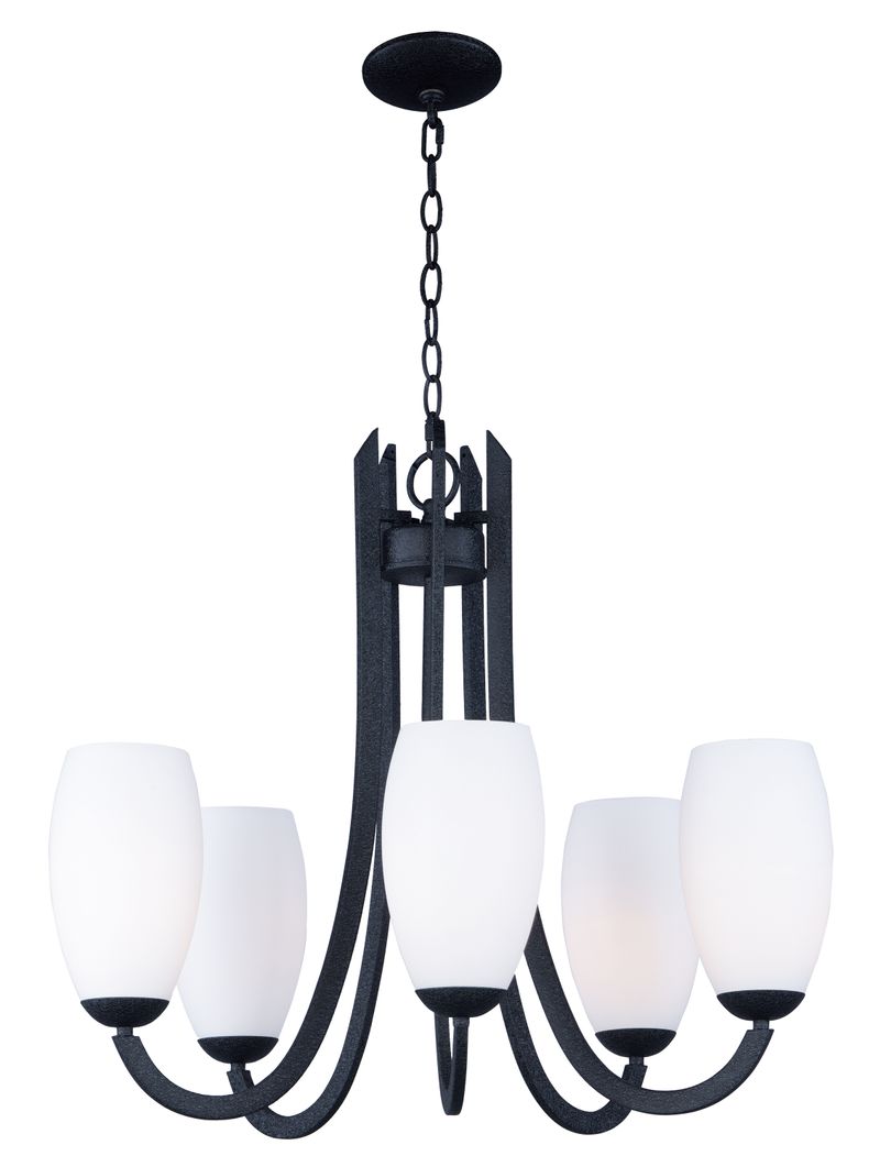 Taylor 27.5' 5 Light Chandelier in Textured Black