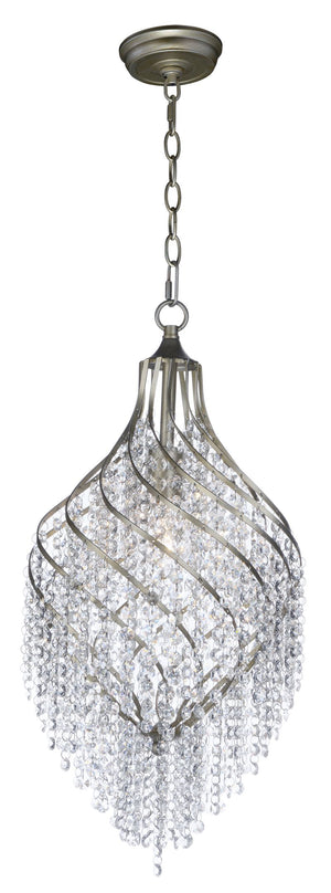 Twirl 11.5' Single Light Chandelier in Golden Silver