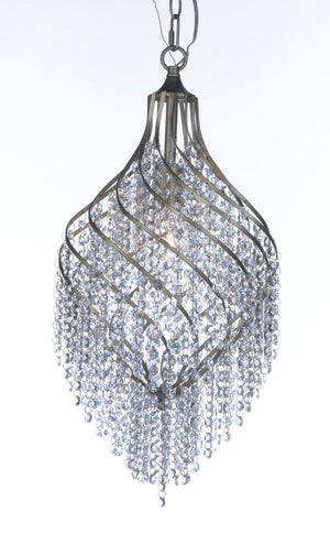 Twirl 11.5' Single Light Chandelier in Golden Silver