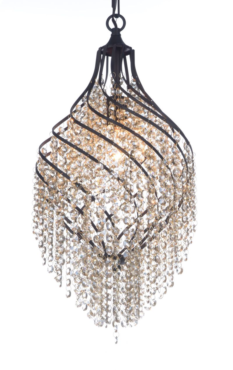 Twirl 11.5' Single Light Chandelier in Oil Rubbed Bronze