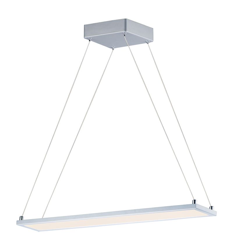 Wafer 24' Single Light Linear Pendant in Matte Silver