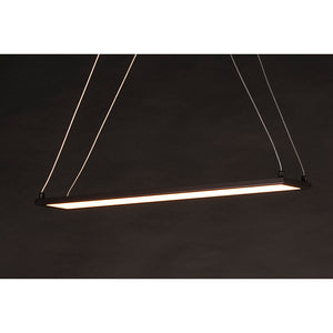 Wafer 24' Single Light Linear Pendant in Bronze