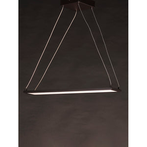 Wafer 24' Single Light Linear Pendant in Bronze