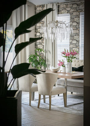 Willow 35' 8 Light Single-Tier Chandelier in Silver Gold