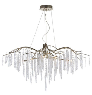 Willow 22' 11 Light Single-Tier Chandelier in Silver Gold