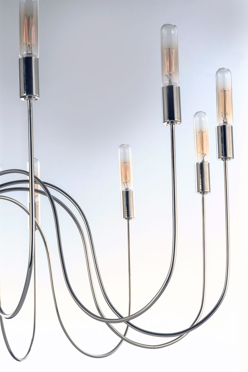 Willsburg 35' 12 Light Single-Tier Chandelier in Polished Nickel