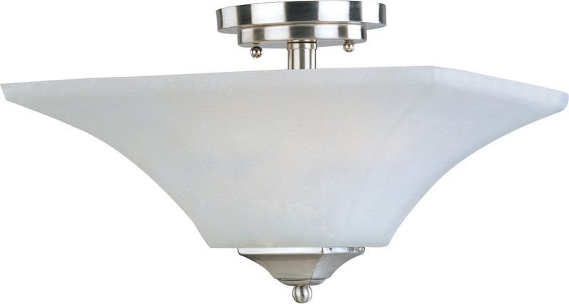 Aurora 13' 2 Light Semi-Flush Mount in Satin Nickel