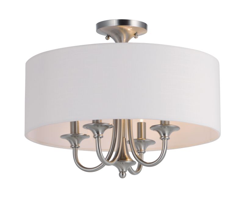 Bongo 18' 4 Light Single Pendant in Satin Nickel