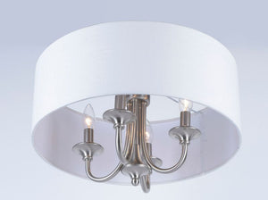Bongo 18' 4 Light Single Pendant Semi-Flush Mount in Satin Nickel