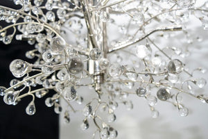 Cluster 28.5' 8 Light Semi-Flush Mount in Polished Nickel