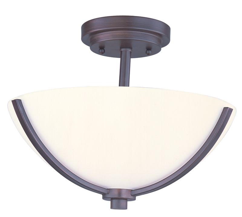 Deven 14' 3 Light Semi-Flush Mount in Oil Rubbed Bronze
