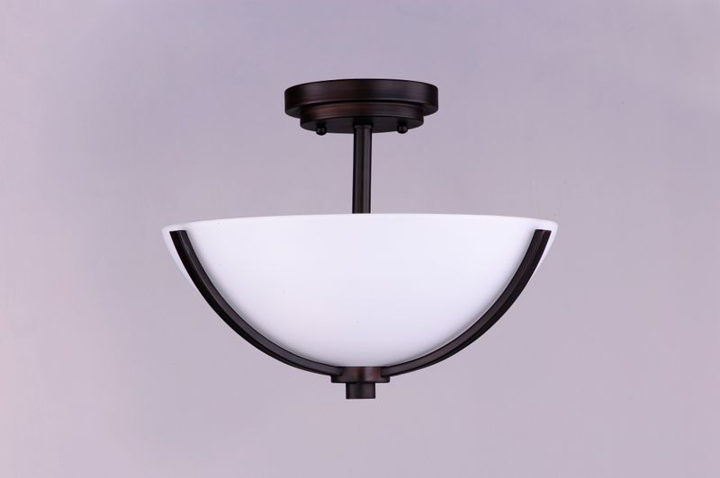 Deven 14' 3 Light Semi-Flush Mount in Oil Rubbed Bronze